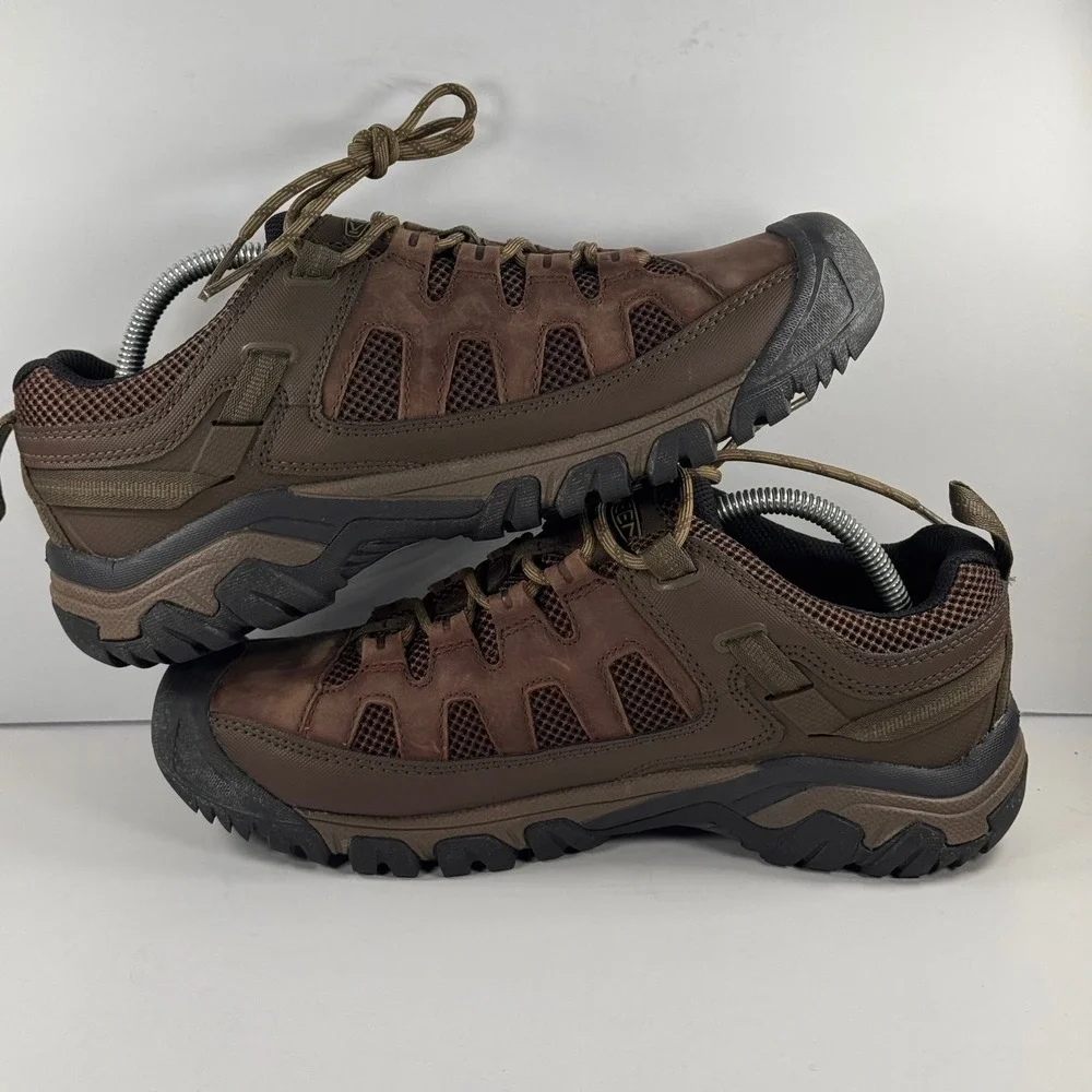 KEEN Mens Voyageur Hiking Shoes Brown Black Low Top Trail Sneaker 1018577 US 9.5